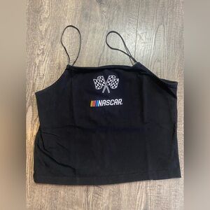 NASCAR Black Spaghetti Strap Stretchy Top